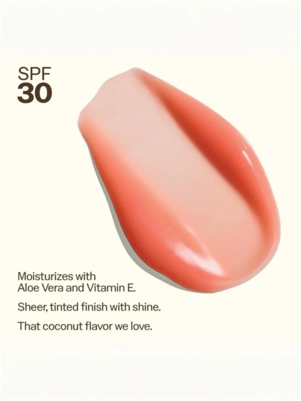 Sun Bum SPF 30 Tinted Lip Balm Sunset Cove Coconut NWT Vegan Coral